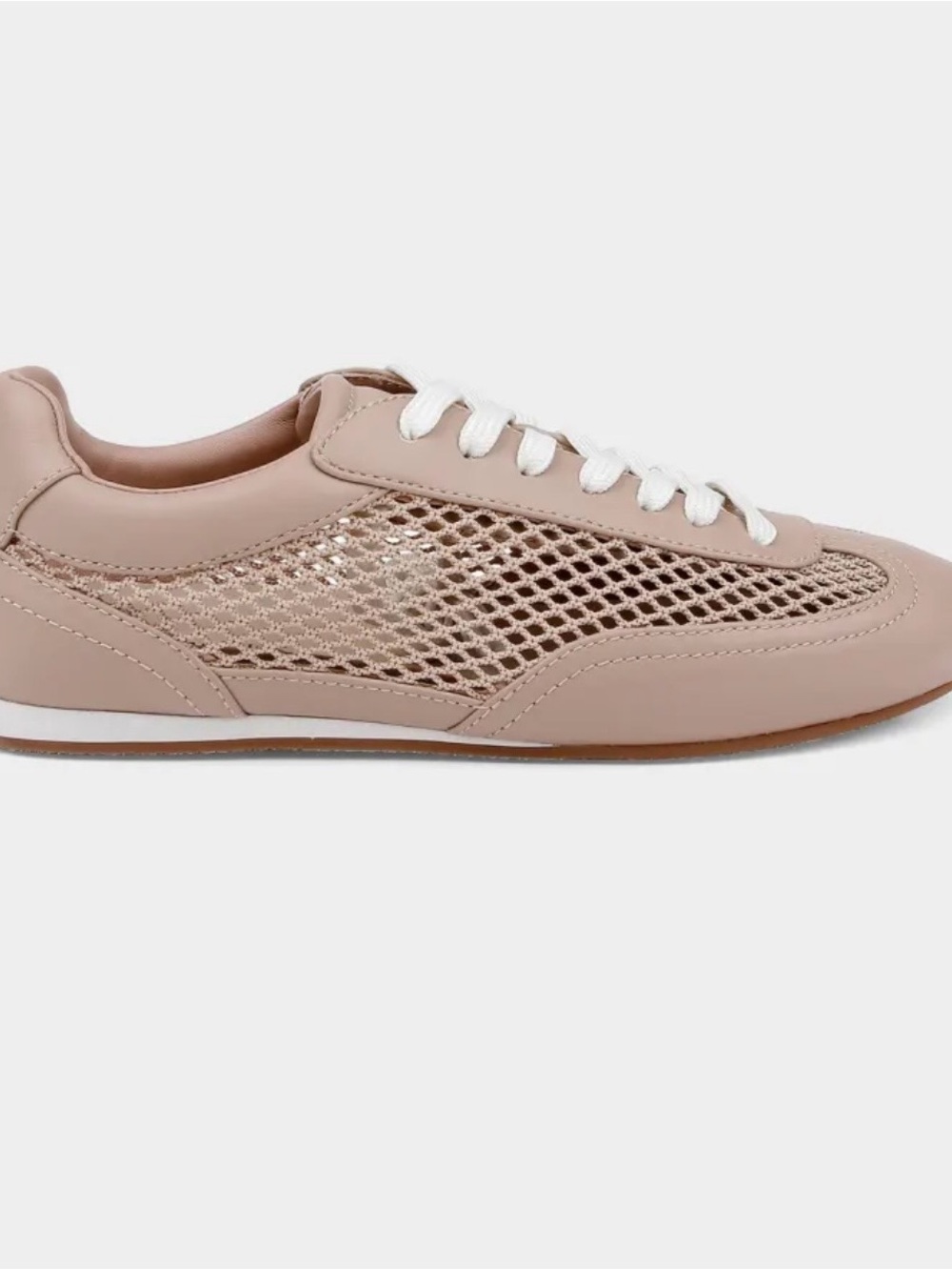 L'AGENCE Jarah Mesh and Leather Low-Top Sneakers